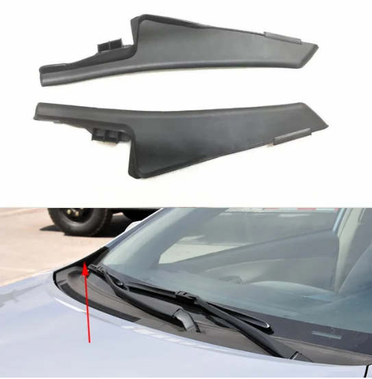 Toyota Corolla 2009-2014 wiper shield corners (Chireya) Rubber | Corolla 2009-2014 Front Windshield Wiper Trim Cover Panel