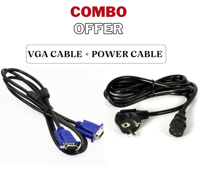 COMBO OFFER | VGA CABLE + POWER CABLE