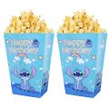 12pcs/lot Disney Lilo Stitch Popcorn Box Snack Boxes Kids Birthday Party Decoration Boys Girls Baby Shower Decorations Supplies. 