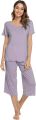 Soft Bamboo Pajamas for Women | Plus Size Loungewear Set | Short Sleeves Nightwear For Woman And Girls Night Suit. 