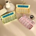 L+R Marked Contact Lens Case Storage Solution Random Color Lens Holder Travel Friendly Portable Soaking Container for Travel Use Lens Care Optical Hygiene Contact Lens Users Eyewear Protection. 