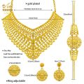 ANIID Luxury  Jewelry Sets for Women Party Dubai 24K Gold Color Necklace Set African Wedding Traditional Jewelry Gifts. 