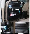 Car Back Seat Organizer PU Leather Car Back Seat Organizer Multifunctional Car Back Seat Storage with Tissue Box,Bottle, Tablet, and Umbrella Holder Pockets. 