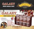 Set of 8 - Transparent Spice Jars Set With Wooden Rack For Seasoning, Salt, Sugar, Spices, Herbs & Nuts - Galaxy Wood Masala Rack. 