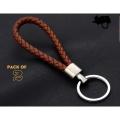 Leather Keychain (UP Leather)- Dori Key Chain Holder For Car Keys / Bag Key Chain (Pack of 2). 