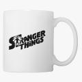 Stranger Things Design Black Mug. 