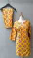 Smar's Fashion Stitched Leaf Printed 2pc Dress for Women and Girls. 
