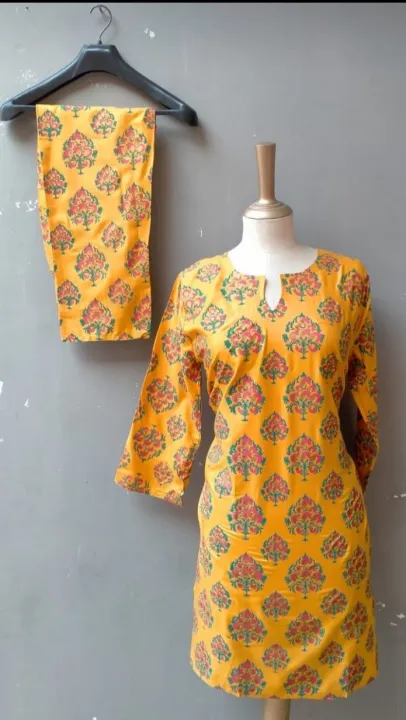 Smar's%20Fashion%20Stitched%20Leaf%20Printed%202pc%20Dress%20for%20Women%20and%20Girls%20-%20Image%202