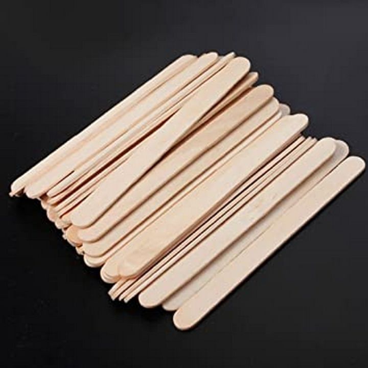 Pack of 1 Small Craft Sticks Ice Cream Stick Wooden Popsicle Sticks (Length - 4.5 Inches Width - 12 mm) Wooden Color Icecream Sticks