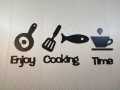 Mister Traders Brand Enjoy Cooking Time DIY Kitchen Restaurant Wooden Wall Art I  Home Decoration Wooden Art Decal, 3D Wooden Wall Art, Wall Decor Art for Home Living Room Bedroom Furniture & Decor Kitchen Dining Room Hanging Wall Decor. 