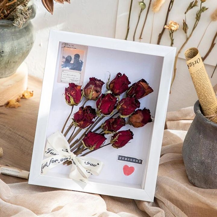 3d Multipurpose Deep Frame for Dried Flowers Wooden Photo Frame 3cm Depth Nordic Shadow Box Picture Specimens Holder Wall Decor