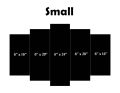 5 panel Canvas Wall Art Sea Waves Canvas Print Picture Scenery Painting Artwork for Living Room Office Home Decor Ready to Hang CAS-S-5-009. 