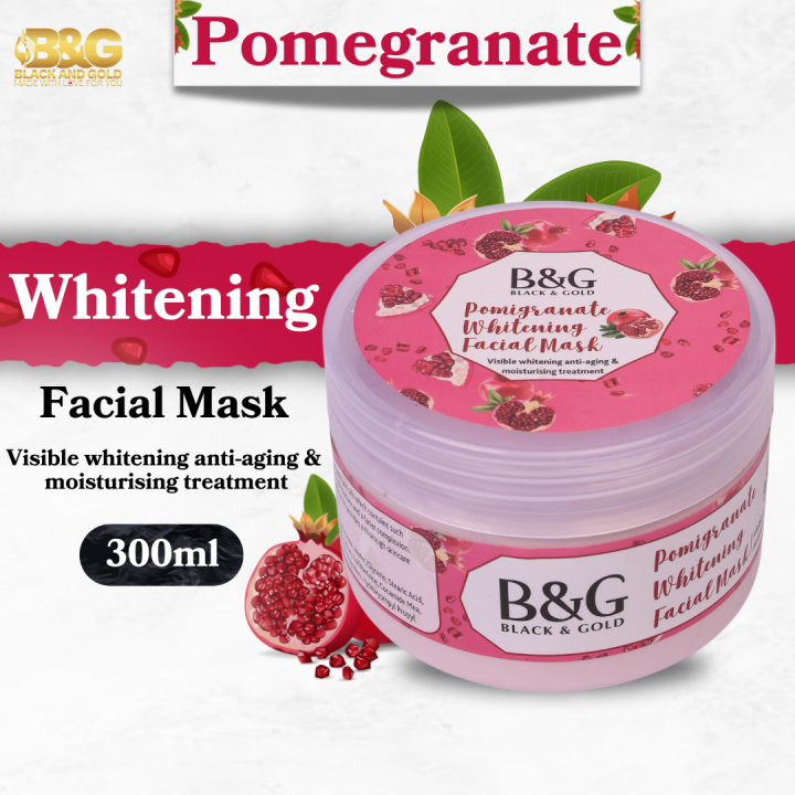Black & Gold Pomegranate Whitening Facial Mask Jar - Facial Mask - B&G Pomegranate Whitening Facial Mask Jar