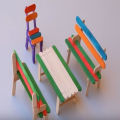 Small Craft Sticks Wooden Colorful 6 Pack \ Ice Cream Sticks Colorful  Wooden Popsicle Sticks for DIY Craft Creative Designs Children Education (Length - 4.5 Inches Width - 1 cm) / Colorful Ice Cream Stick Art # M247-ICCS-S006-Packet. 