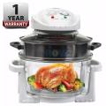 Infrared Halogen Stainless Steel Extender Ring Convection Oven Air Fryer. 