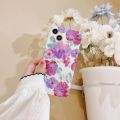 yaKorea Style Cute Floral Phone Case for Iphone 12 14 13 11 Pro Max X XSmax XR 7 Plus Soft TPU Pink Yellow Matte Flower Back Cover. 