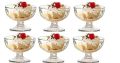 DELISOGA Dessert Bowl Set – 6 Piece Glassware Sweet Bowls | Clear Transparent Custard Serving Bowls | Elegant Dessert, Ice Cream & Sweet Dish Bowls. 