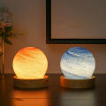 USB LED Night Light Galaxy Glass Ball Lamp 3D Planet Moon Lamp Home Decor. 