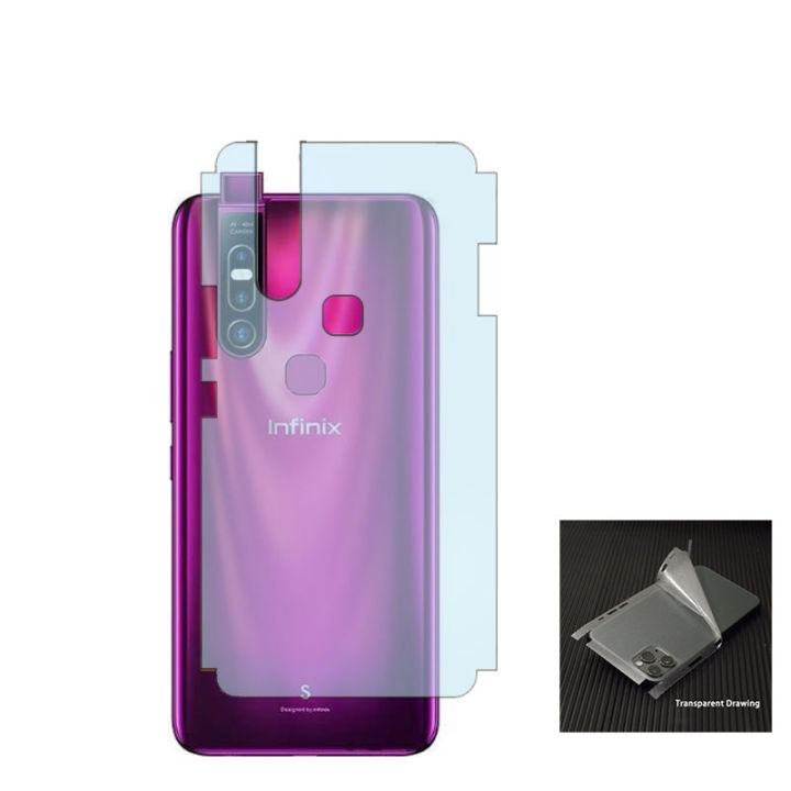 Infinix S5 Pro Back Matte Protector Soft Skin Sheet Film For infinix s5 pro - Transparent
