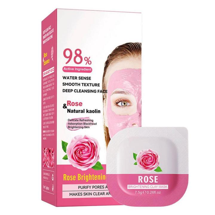 SADOER Rose Facial Mud Mask Moisturizing deep cleansing Clay Mask 7.5g*8 SD44845