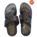 Chocolate Brown Color Rubber Nylon Slippers Shoes for Men. 