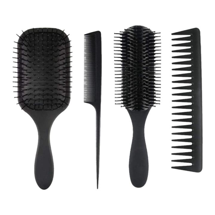 4Pcs/Set Men Hair Comb Beard Oil Comb Hairdresser Styling Comb Set Hair Combs