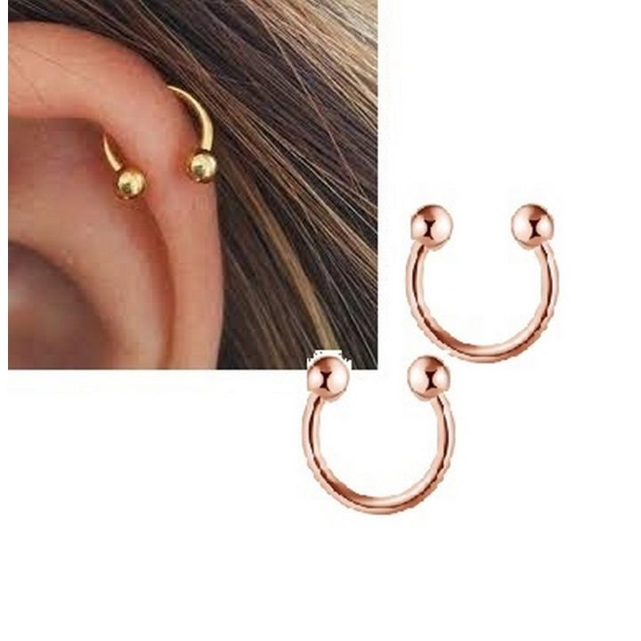 Pieces 12MM Cartilage Helix Stud Tragus Ear Piercing Plug