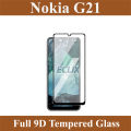 Nokia G21 Full Black 9D/5D/10D/11D/6D Tempered Glass Screen Protector Edge to Edge Full Glue Premium Quality Glass For nokiag21 - Transparent. 