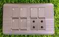 6 Switches+2 Sockets Electric China Fitting Sheet China Switch Board- Metal Series. 