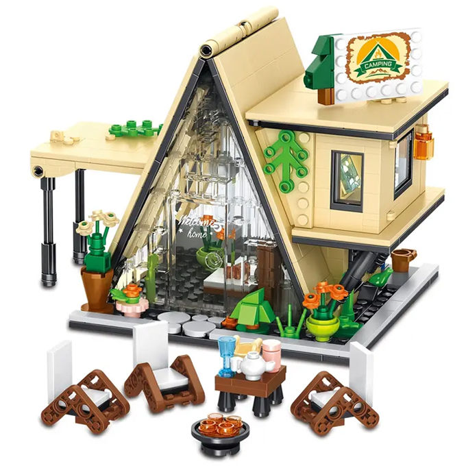 Camping Tent Building Blocks Set Toy For Kids FC8506 579Pcs