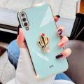 For Huawei Y9s Cover Fashion Rhinestone 3D Cactus Shiny Plating Square Bumper Phone Case Soft Silicone Shockproof Protective Back Cover. 