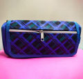 Blue Checkers Pencil Case - Large Capacity Pouch for BOYS and GIRLS - Pencil Box. 