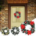 Garland Wreath Battery Operated Greenery Snowy Pine Cone Christmas Wreath Decor. 