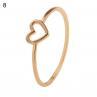 Women Simple Hollowed-out Heart Ring Valentine Propose Circlet Jewelry Gift. 