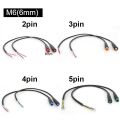 6mm M6 2/3/4/5 Pin core male female Julet Electric ebike power Cable Connector waterproof Scooter Brake Signal Sensor. 