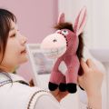 Funny Cartoon Big Teeth Donkey Soft Plush Animal Small Pendant Dolls Stuffed Toys Mini Bag Decoration for Girl Gifts. 