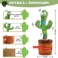 Dancing Cactus with Hat & Muffler - Sings, Talks, Repeats You, 20 Built-in Music Themes & Lights (Rechargeable). 