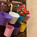 Topsky Balcony Garden Hanging Flower Pot, Iron Metal Flowerpot Garden Decoration Supplies Accessories, Vase Bucket flower pots Plant Planter Baskets Fence. 