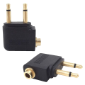 8 Pack Airplane Headphone Adapter ,Airline Airplane Flight Adapters for Headphones, Golden Plated 3.5mm Jack. 