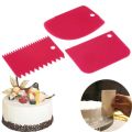 3PCS/Set DIY Cake Cream Scraper Set Cake Decorating Tools Multifunctional Irregular Teeth Edge Kitchen Baking Tool. 