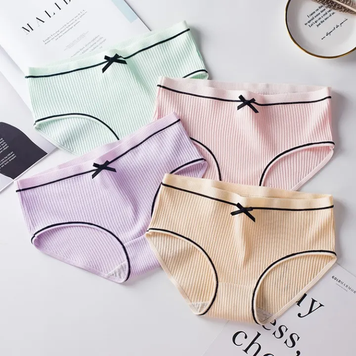 Women's%20Panties%20Underwear%20Breathable%20Seamless%20Briefs%20Cotton%20Inseam%20Mid-waist%20Underwear%20Women%20-%20Image%204