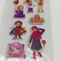 4 Sheets Girls 3D Disney Girls Raised Relief stickers Scrapbooking. 