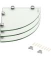 Set of 3 - Glass Corner Shelf  Corner Shelve 8mm Glass 12"x12"inch Bath Decorate With Corner Shelve Rooms Shelve. 