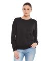 Ace Black Fleece Plain Winter Sweat Shirt For Her. 