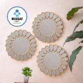 Full mirror frame for wall, 3 piece Latest Wall Mirror, Suitable for every wall color, Golder Mirrors , Office decoration, Home decoration, Executive look mirror, Long lasting and strong material used,  low price decoration,wall hanging. 