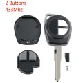 Car Smart Remote Key 2 Buttons Fit For Suzuki Swift Sx4 Alto Jimny Vitara Ignis Splash 2007-2013 433Mhz. 