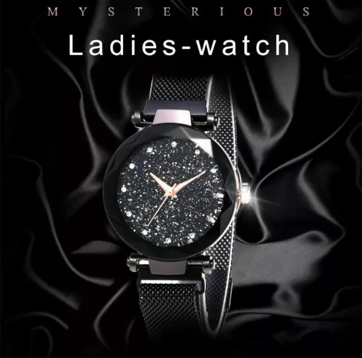 %5BProfessional%5D%20Black%20Magnetic%20Ladies%20Waterproof%20Wrist%20Watch%20-%20Image%203