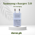 Samsung Adaptive Fast Charging Wall Charger Adapter with Micro 2.0 USB Cable Compatible for All Samsung Galaxy models available in white. 