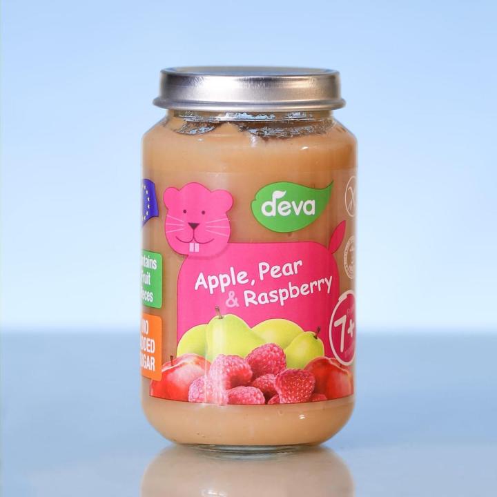 DEVA BABY FOOD APPLE, PEAR & RASPBERRY – 200GM