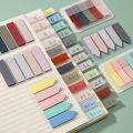 1 pack of 100 sticky notes  simple solid color pointed classified index stickers  student stationery labels, fluorescent stickers 2. 